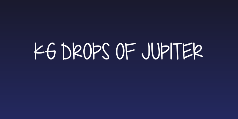 KG Drops of Jupiter Social Header