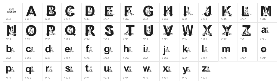 KG EASTER1 Character Map