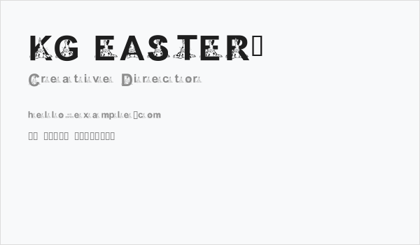 KG EASTER1 Business Card