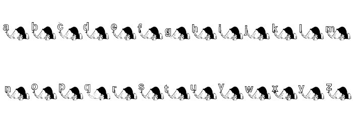 KG ELEBABY Font LOWERCASE