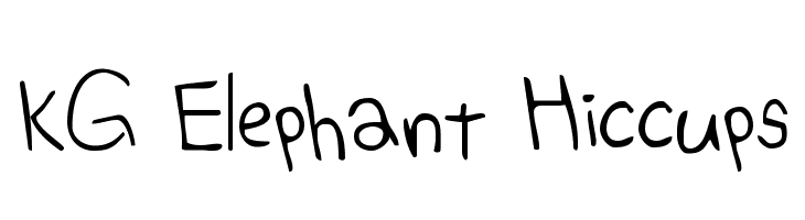 KG Elephant Hiccups Font