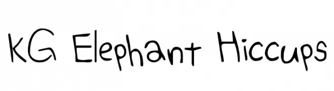 KG Elephant Hiccups  フリーフォントのダウンロード
