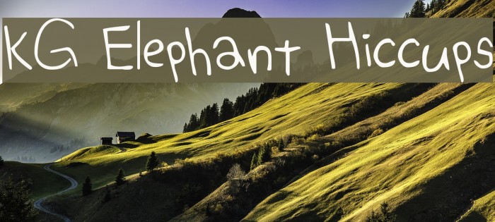 KG Elephant Hiccups Font examples