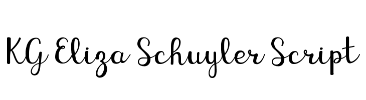 KG Eliza Schuyler Script  Free Fonts Download