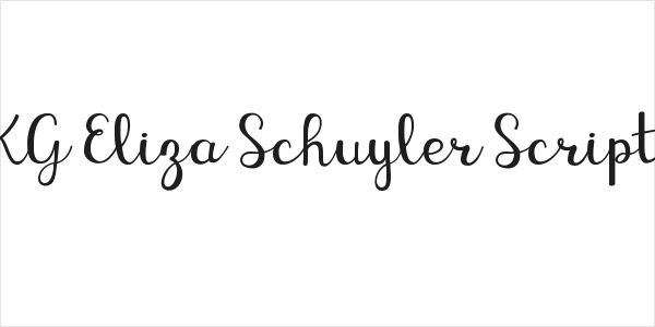 KG Eliza Schuyler Script Logo