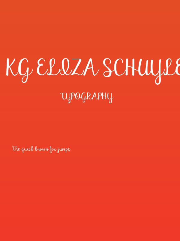 KG Eliza Schuyler Script Poster