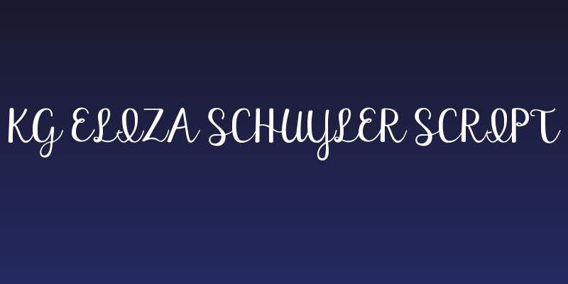 KG Eliza Schuyler Script Social Header
