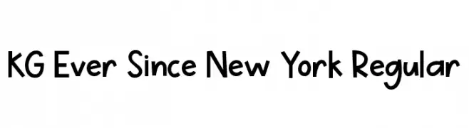 KG Ever Since New York Regular  Free Fonts Download