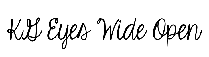 KG Eyes Wide Open Font