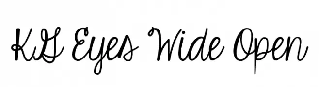 KG Eyes Wide Open  Frei Schriftart Herunterladen