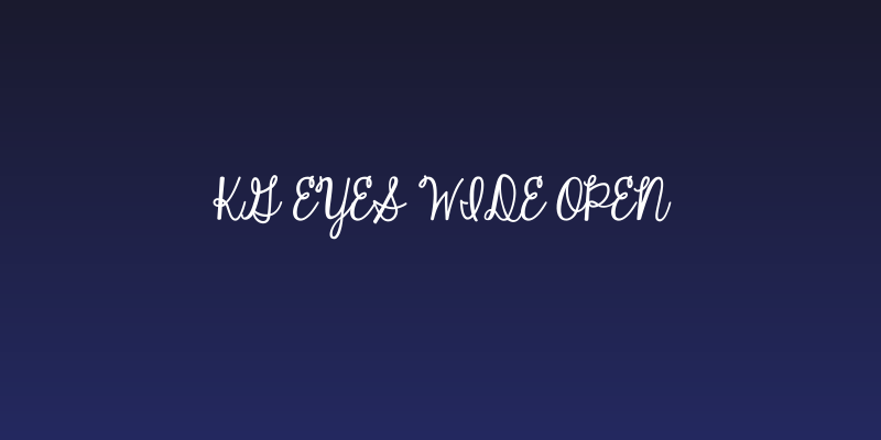 KG Eyes Wide Open Social Header