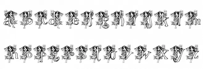KG FAIRIES Caratteri MINUSCOLO