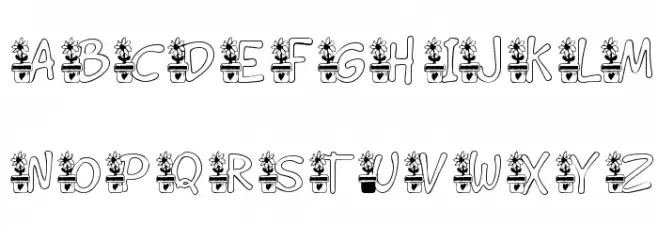 KG FLOWER Font UPPERCASE