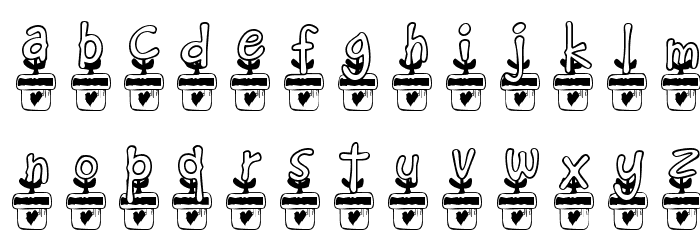 KG FLOWER Font LOWERCASE