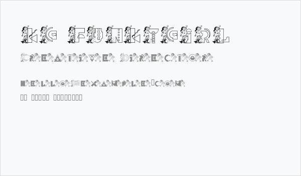 KG FUNKYGIRL Business Card