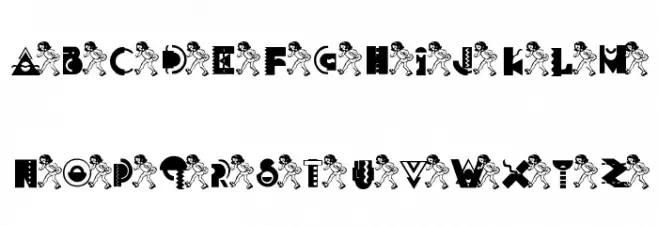 KG FUNKYGIRL Font LOWERCASE