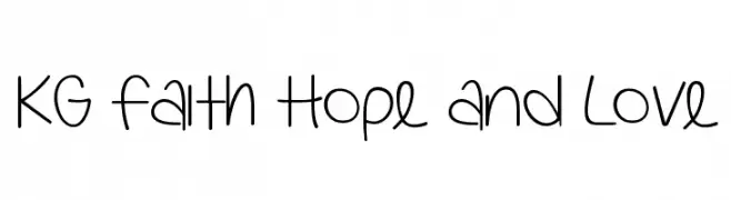 KG Faith Hope and Love  Frei Schriftart Herunterladen