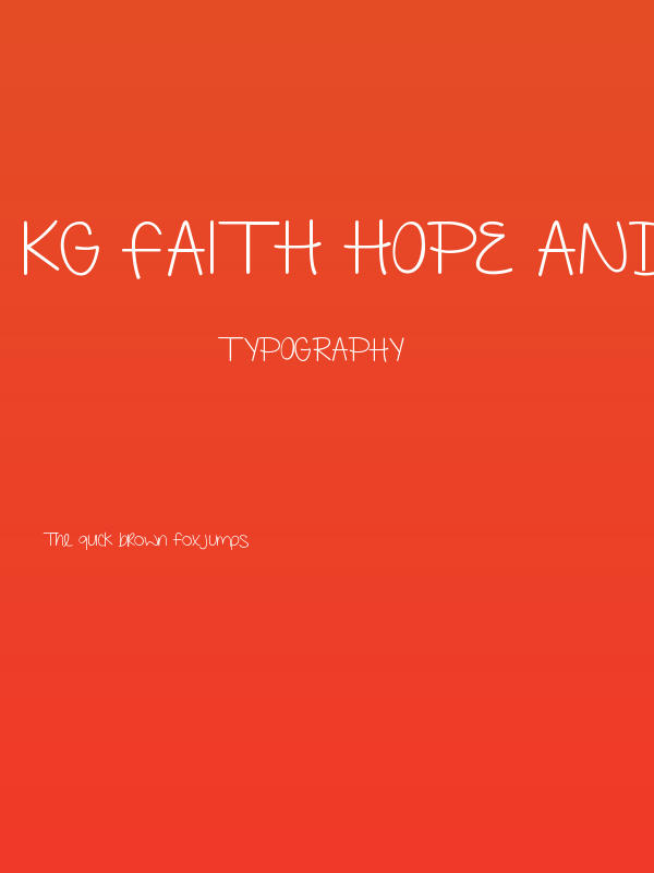 KG Faith Hope and Love Poster