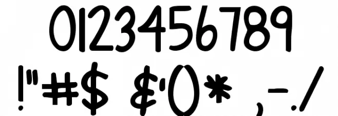 KG Fall For You Bold Font OTHER CHARS