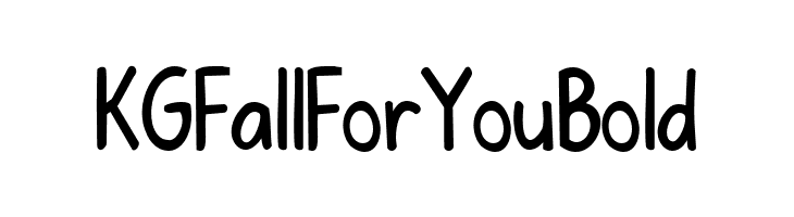 KG Fall For You Bold  Frei Schriftart Herunterladen
