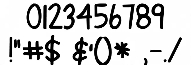 KG Fall For You Bold Font OTHER CHARS