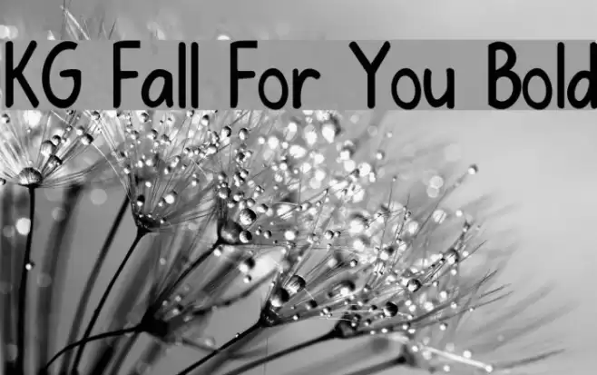 KG Fall For You Bold Font examples