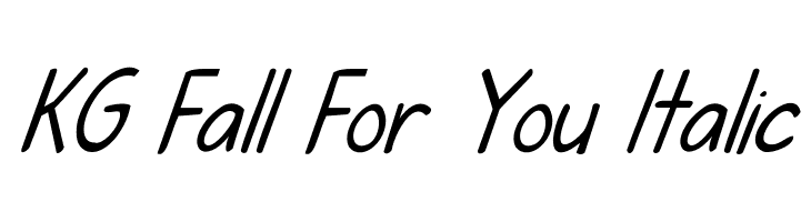 KG Fall For You Italic Font