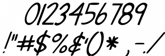 KG Fall For You Italic Font OTHER CHARS