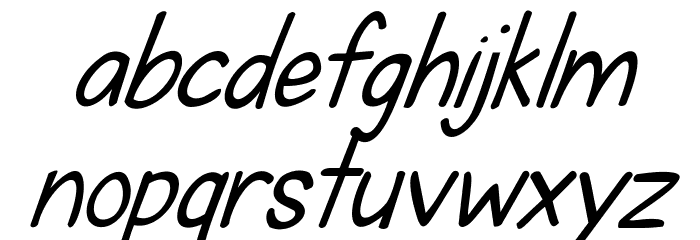 KG Fall For You Italic Font LOWERCASE