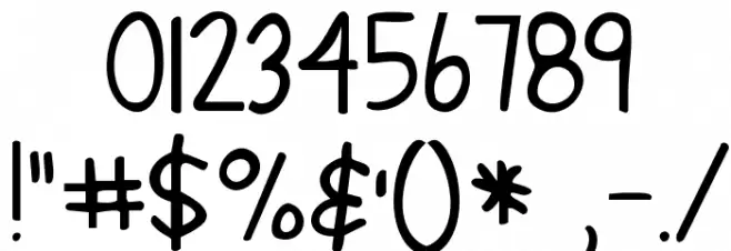 KG Fall For You Font OTHER CHARS