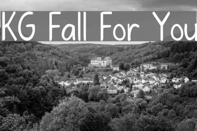 KG Fall For You Font examples