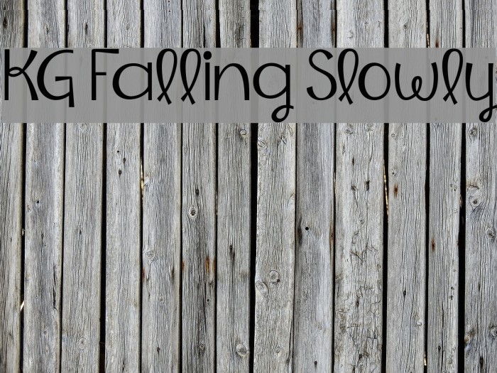 KG Falling Slowly Font examples