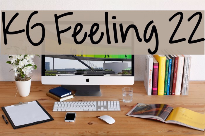 KG Feeling 22 Font examples