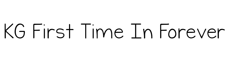 KG First Time In Forever Font