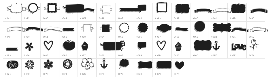 KG Flavor And Frames Six Character Map