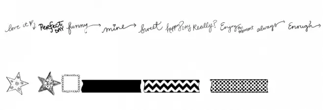 KG Flavor and Frames Three Font OTHER CHARS