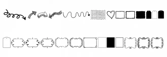 KG Flavor and Frames Three フォント 大文字