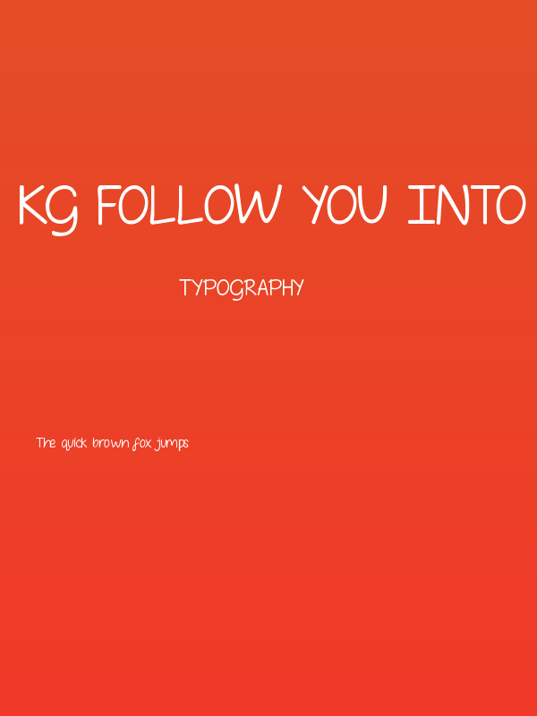 KG Follow You Into the World Poster