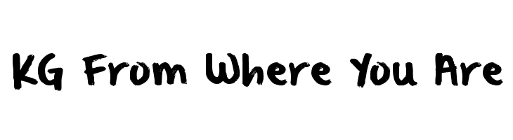 KG From Where You Are  免费字体下载