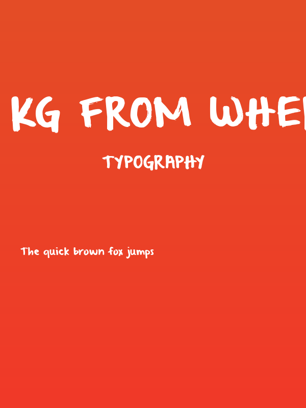 KG From Where You Are Poster