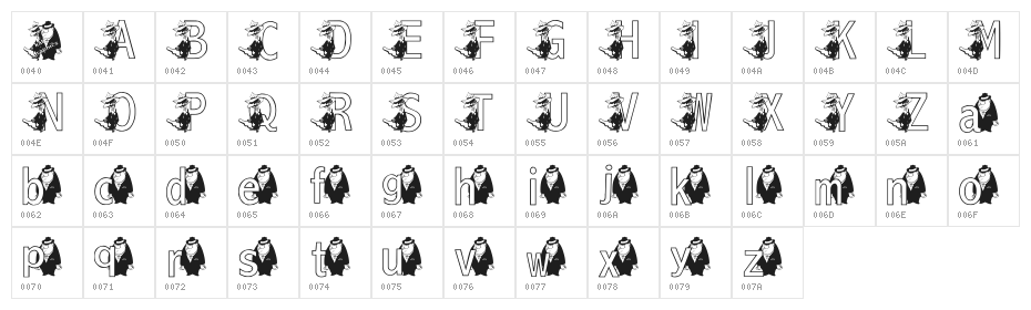 KG GANGSTER Character Map