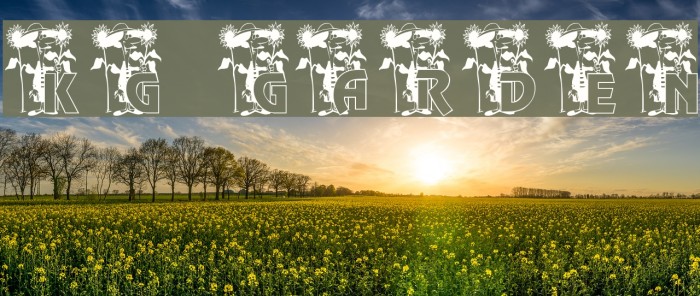 KG GARDEN Font examples