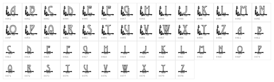 KG GAYLES LH Character Map