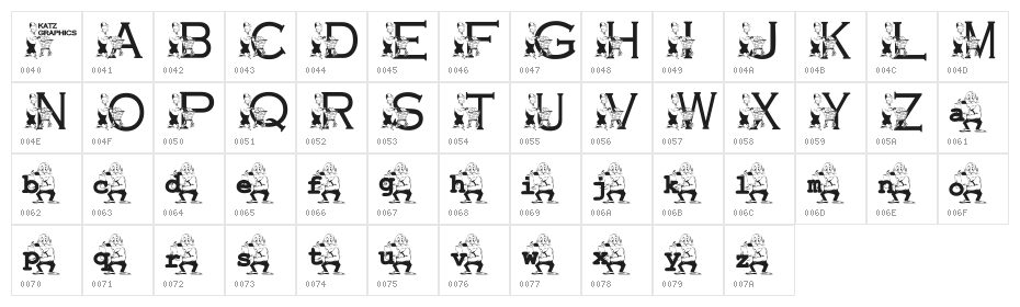 KG GROCERY Character Map