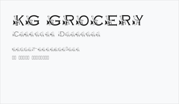 KG GROCERY Business Card