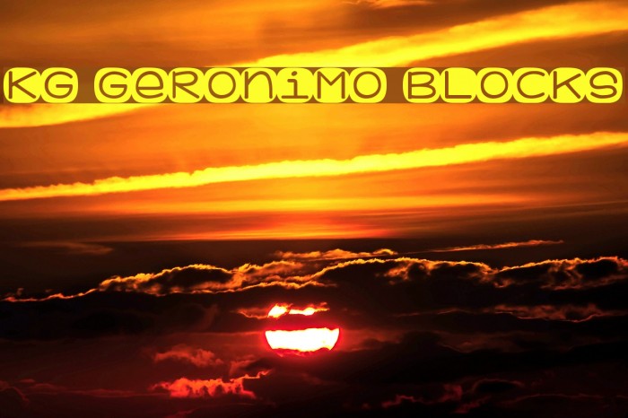 KG Geronimo Blocks Font examples