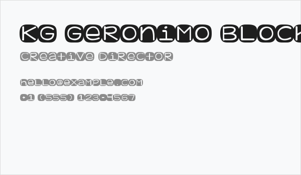 KG Geronimo Blocks Business Card