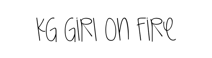 KG Girl On Fire Font