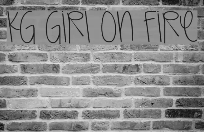 KG Girl On Fire Font examples