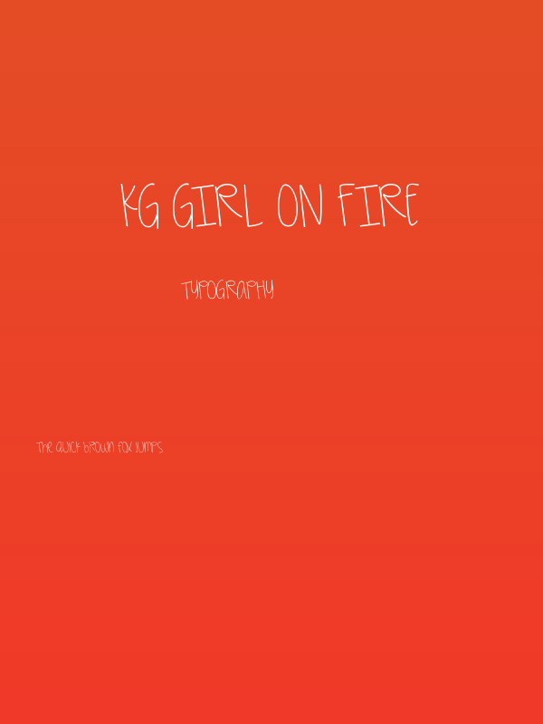KG Girl On Fire Poster